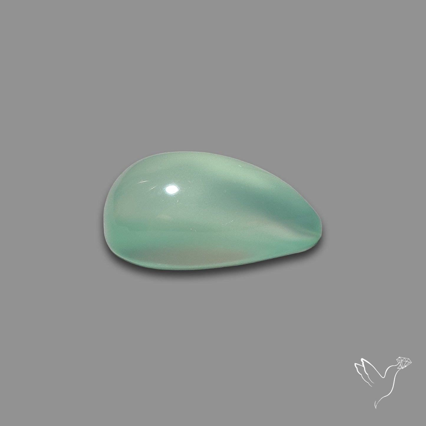 Gem Aqua Chalcedony Cabochon