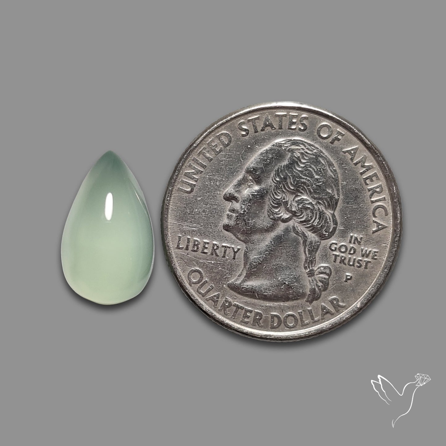 Gem Aqua Chalcedony Cabochon