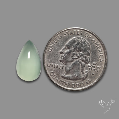 Gem Aqua Chalcedony Cabochon