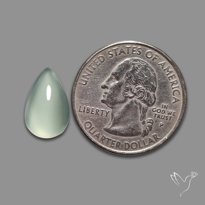 Gem Aqua Chalcedony Cabochon