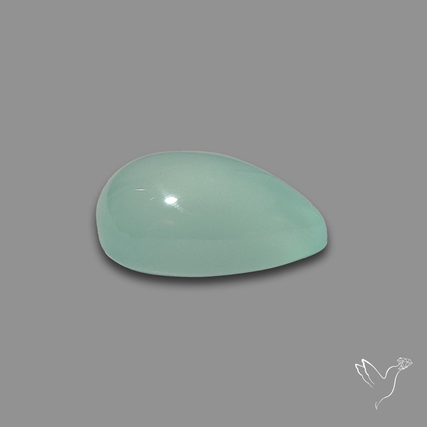 Gem Aqua Chalcedony Cabochon
