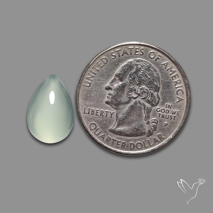 Gem Aqua Chalcedony Cabochon