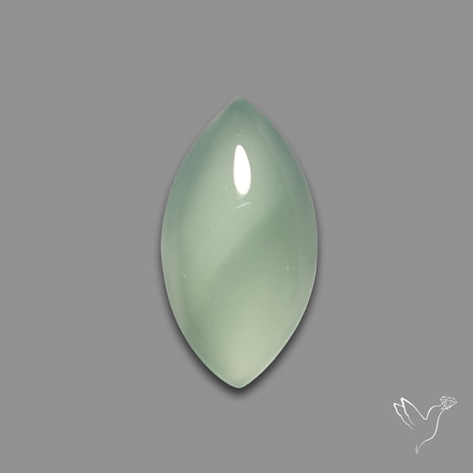 Gem Aqua Chalcedony Cabochon