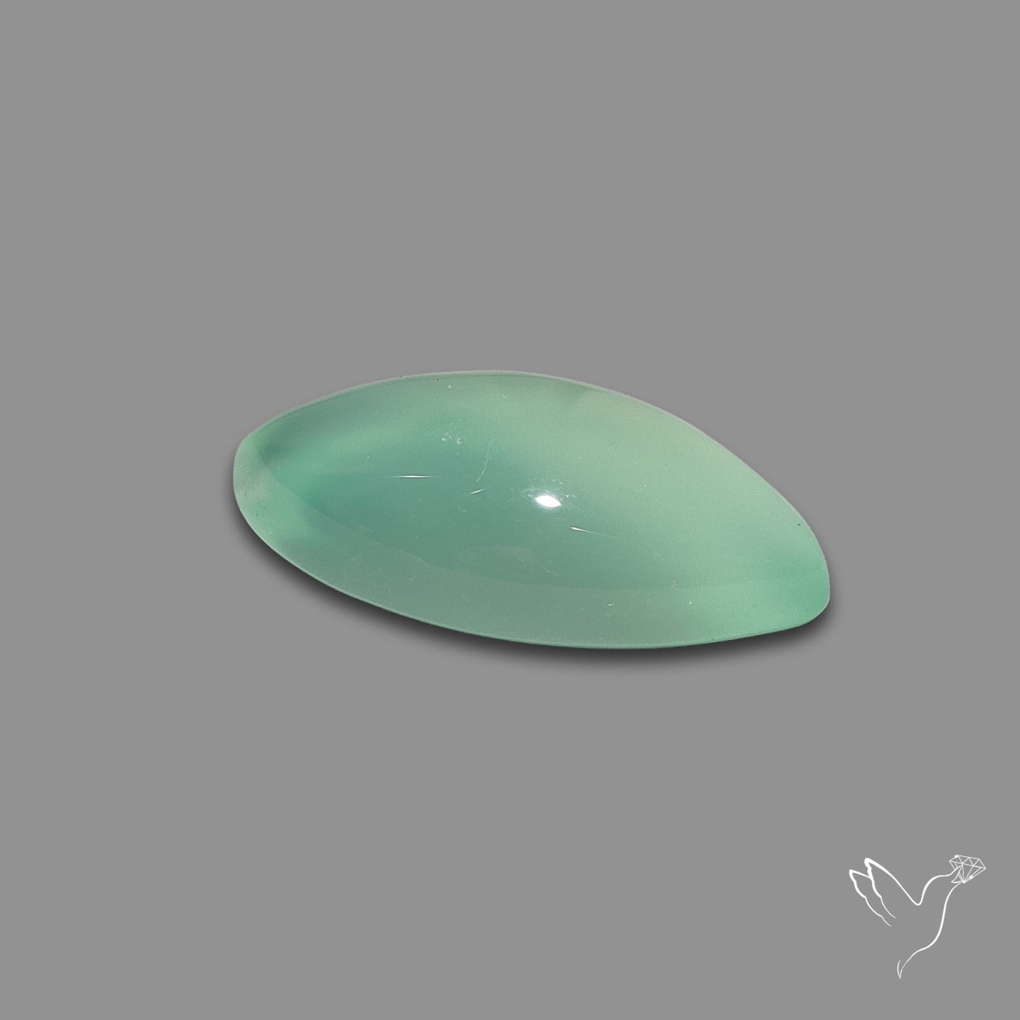 Gem Aqua Chalcedony Cabochon