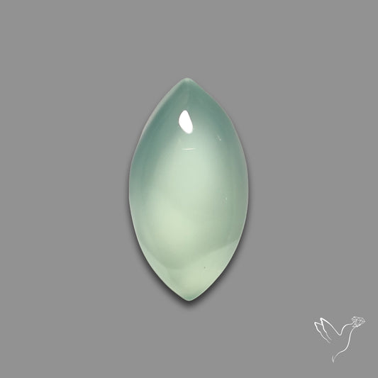 Gem Aqua Chalcedony Cabochon