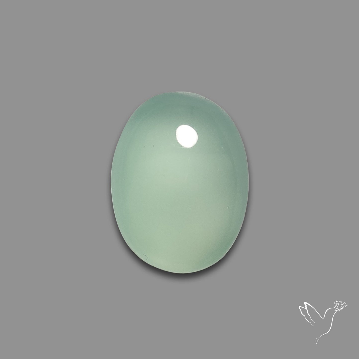 Gem Aqua Chalcedony Cabochon