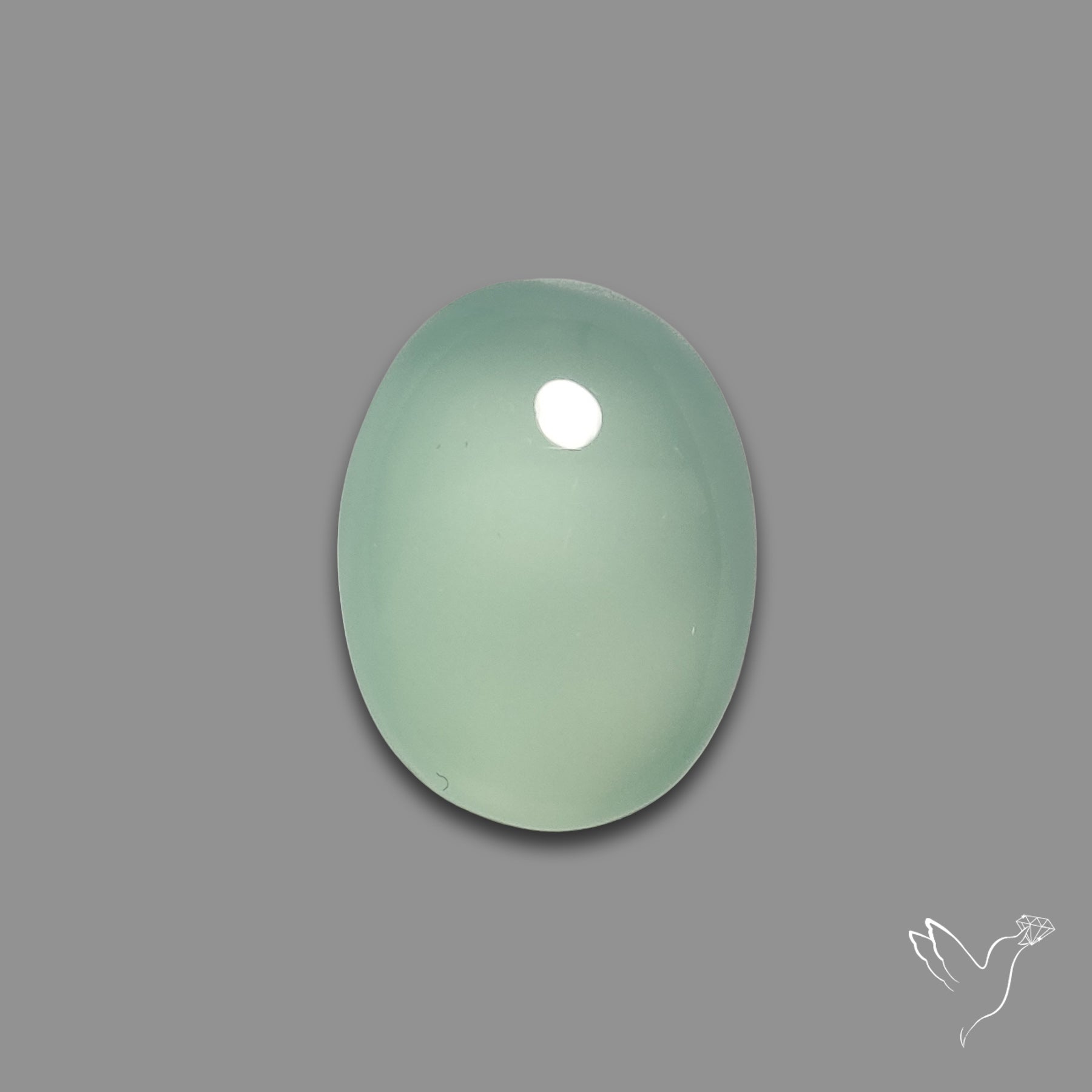 Gem Aqua Chalcedony Cabochon