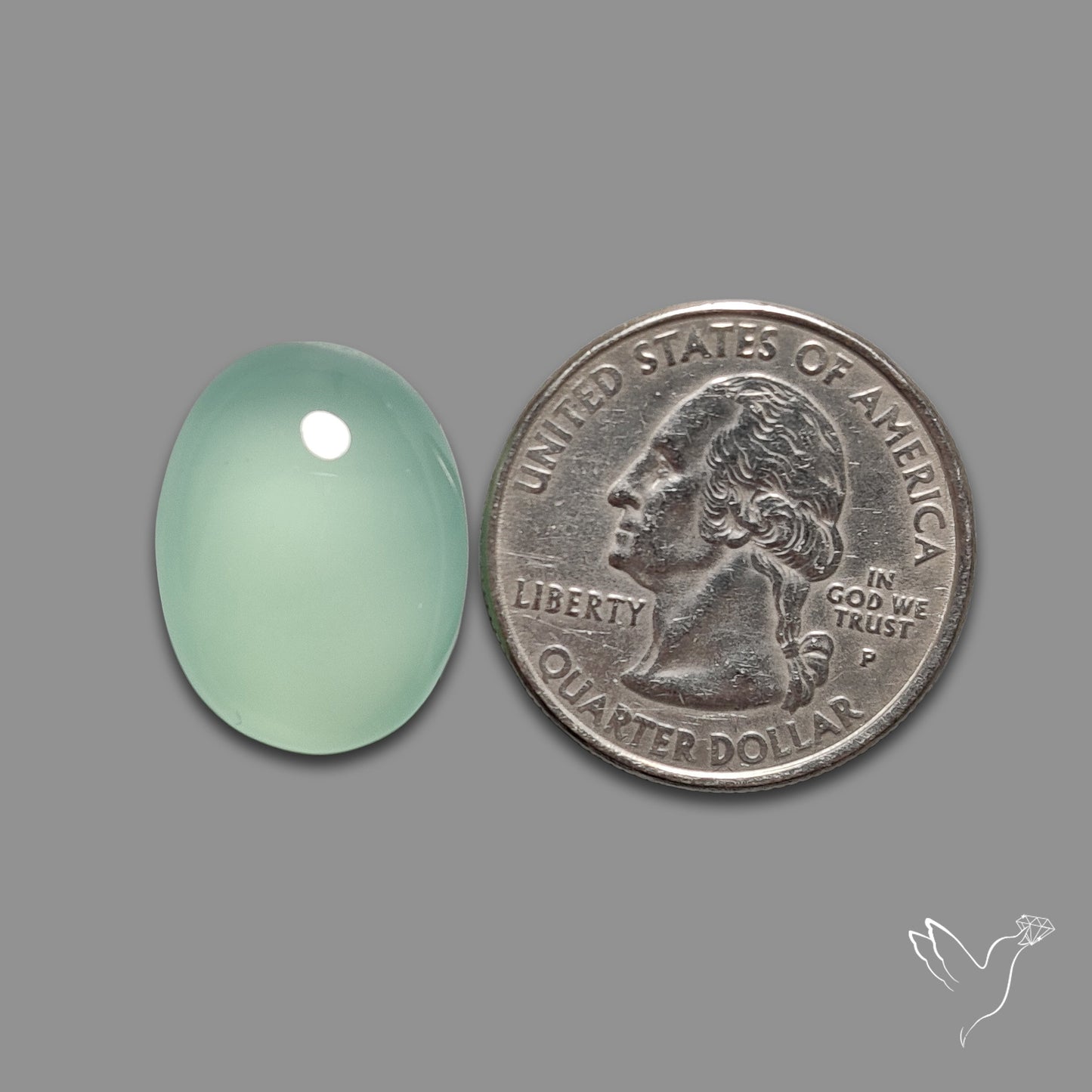 Gem Aqua Chalcedony Cabochon