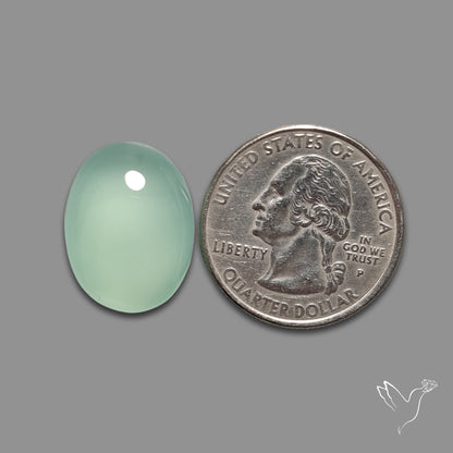 Gem Aqua Chalcedony Cabochon