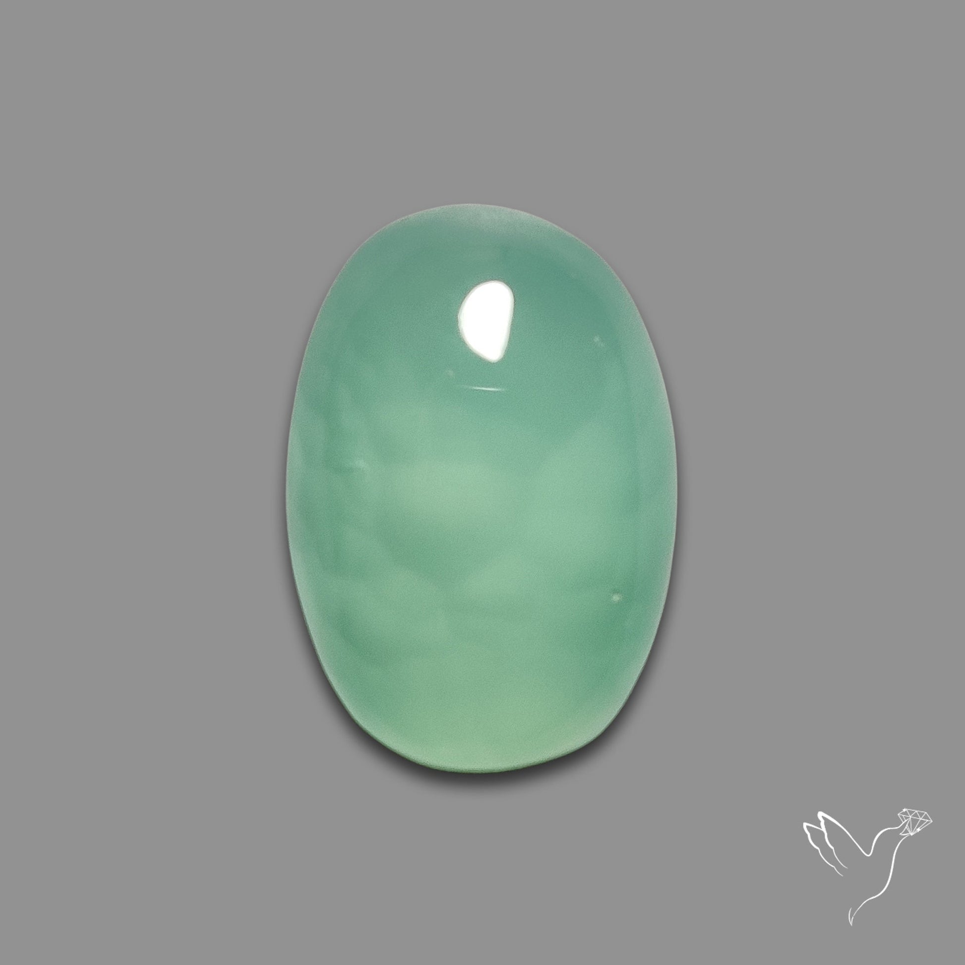 Gem Aqua Chalcedony Cabochon