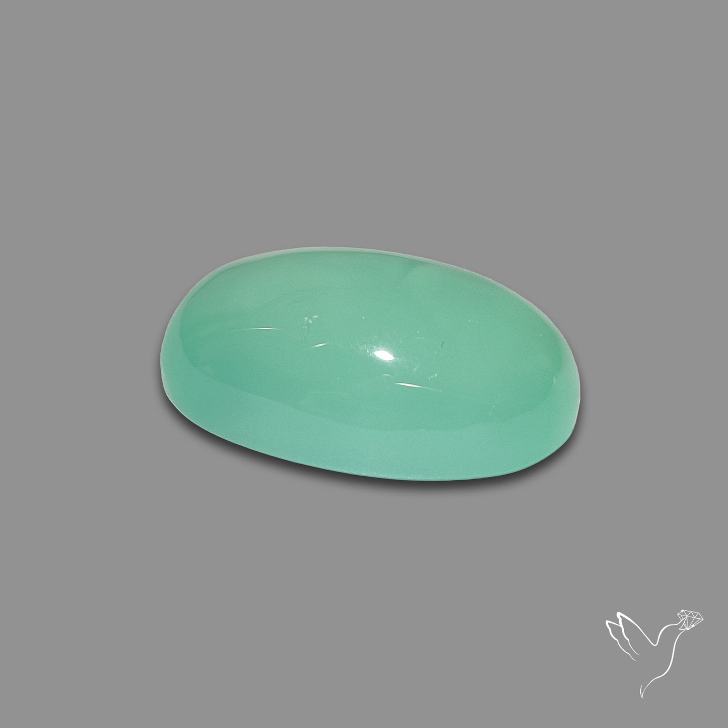 Gem Aqua Chalcedony Cabochon