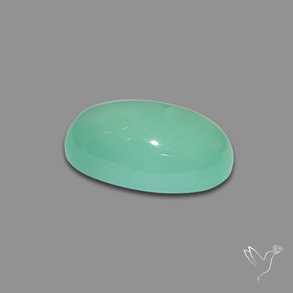 Gem Aqua Chalcedony Cabochon
