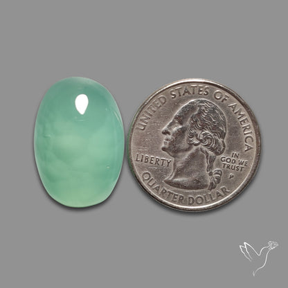 Gem Aqua Chalcedony Cabochon