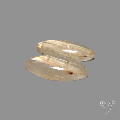 Golden Rutilated Quartz Pair