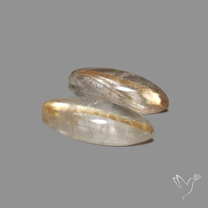 Golden Rutilated Quartz Pair