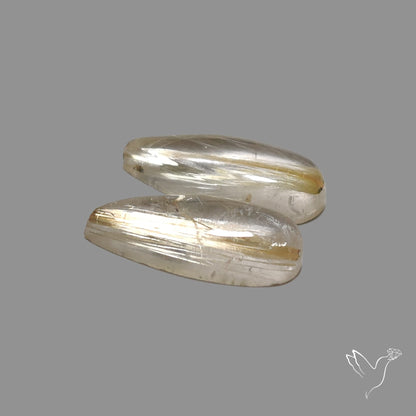 Golden Rutilated Quartz Pair