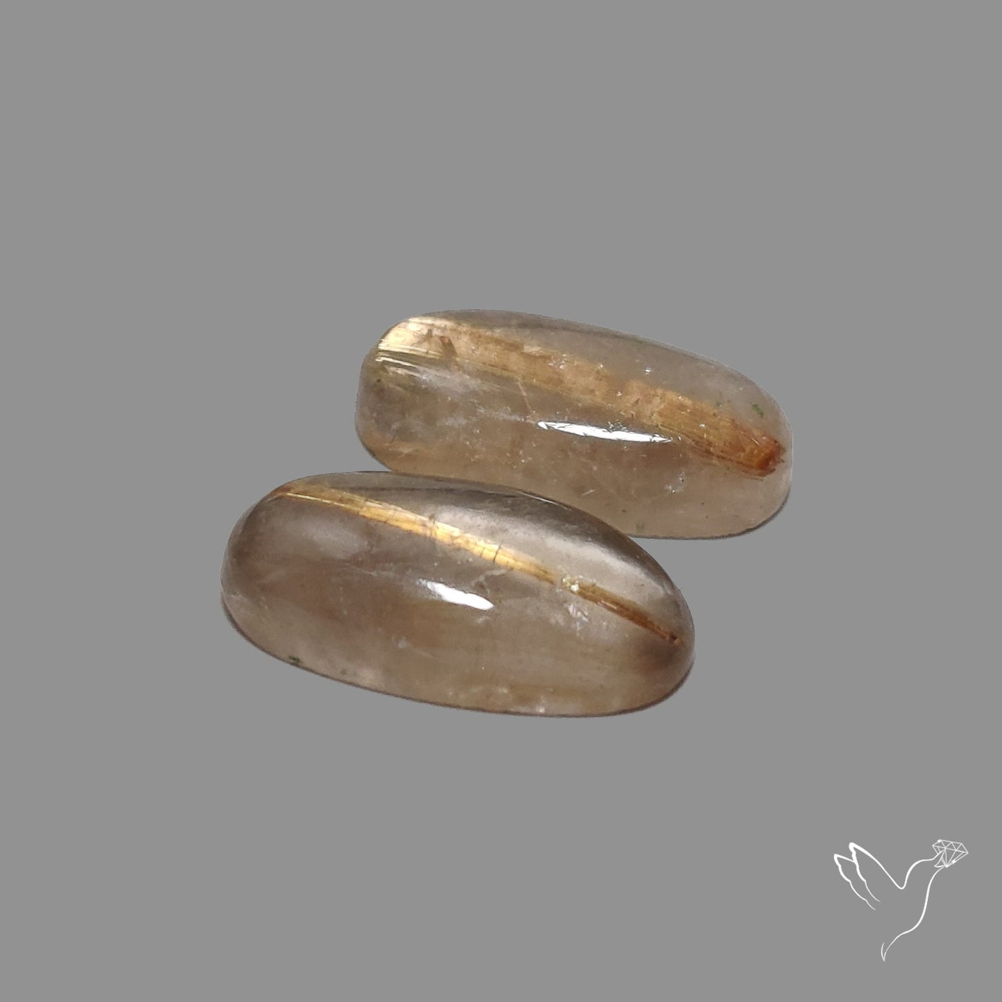 Golden Rutilated Quartz Pair
