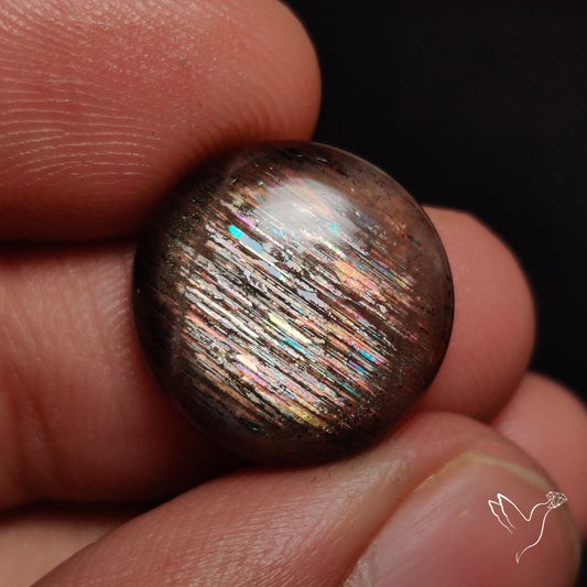 Rainbow Meteor Shower Sunstone Cabochon