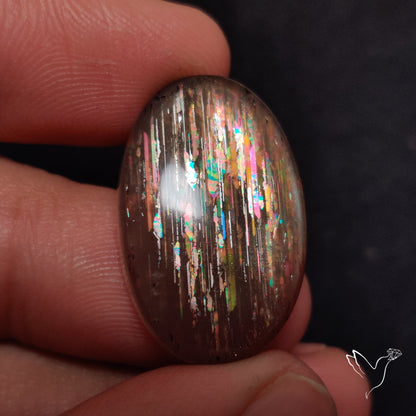 Rainbow Meteor Shower Sunstone Cabochon