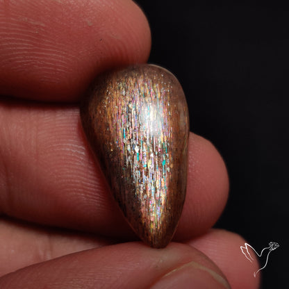 Rainbow Meteor Shower Sunstone Cabochon