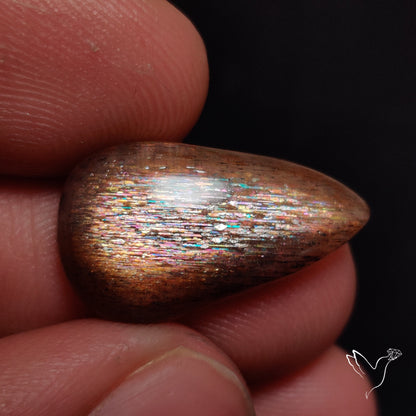 Rainbow Meteor Shower Sunstone Cabochon