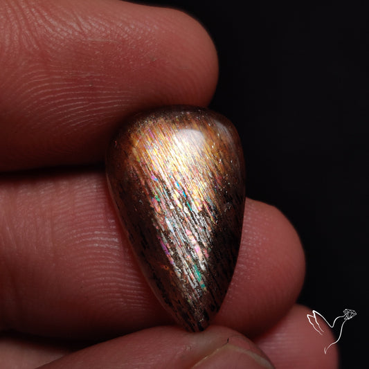 Rainbow Meteor Shower Sunstone Cabochon