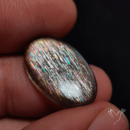 Rainbow Meteor Shower Sunstone Cabochon