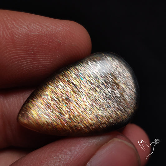 Rainbow Meteor Shower Sunstone Cabochon
