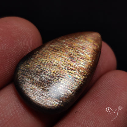Rainbow Meteor Shower Sunstone Cabochon