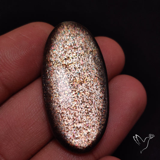 Rainbow Meteor Shower Sunstone Cabochon