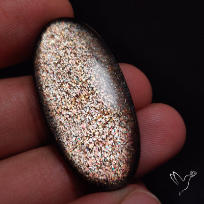 Rainbow Meteor Shower Sunstone Cabochon
