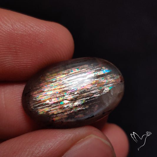 Rainbow Meteor Shower Sunstone Cabochon