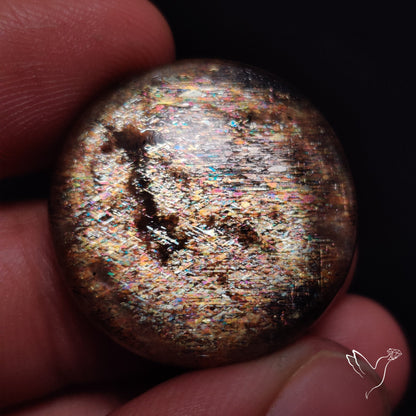 Rainbow Meteor Shower Sunstone Cabochon