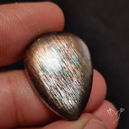 Rainbow Meteor Shower Sunstone Cabochon