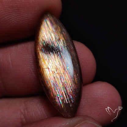 Rainbow Meteor Shower Sunstone Cabochon