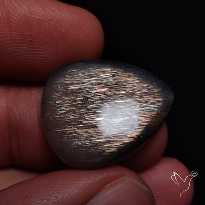 Rainbow Meteor Shower Sunstone Cabochon