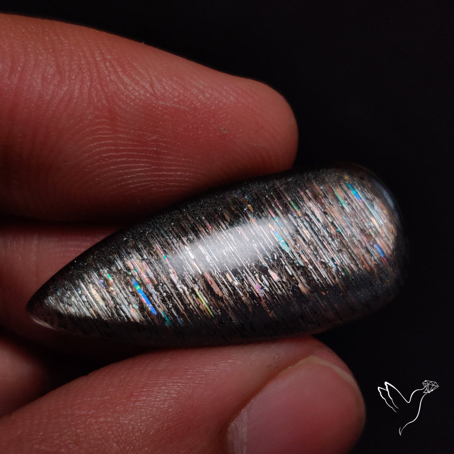 Rainbow Meteor Shower Sunstone Cabochon