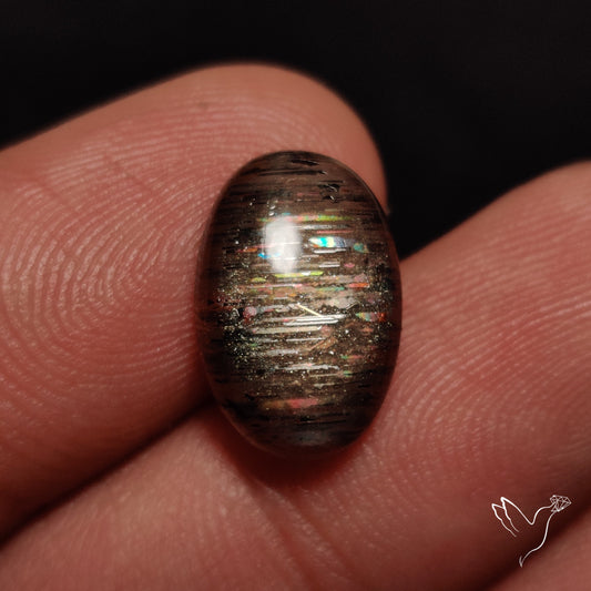 Rainbow Meteor Shower Sunstone Cabochon