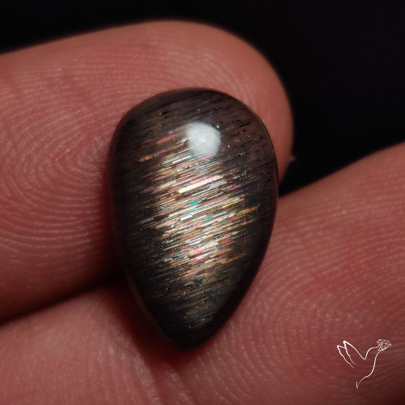 Rainbow Meteor Shower Sunstone Cabochon