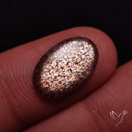 Rainbow Meteor Shower Sunstone Cabochon