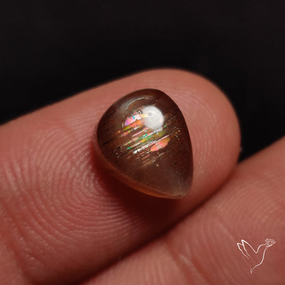 Rainbow Meteor Shower Sunstone Cabochon
