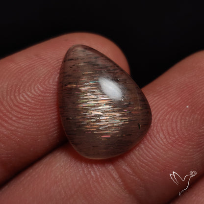 Rainbow Meteor Shower Sunstone Cabochon