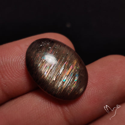 Rainbow Meteor Shower Sunstone Cabochon