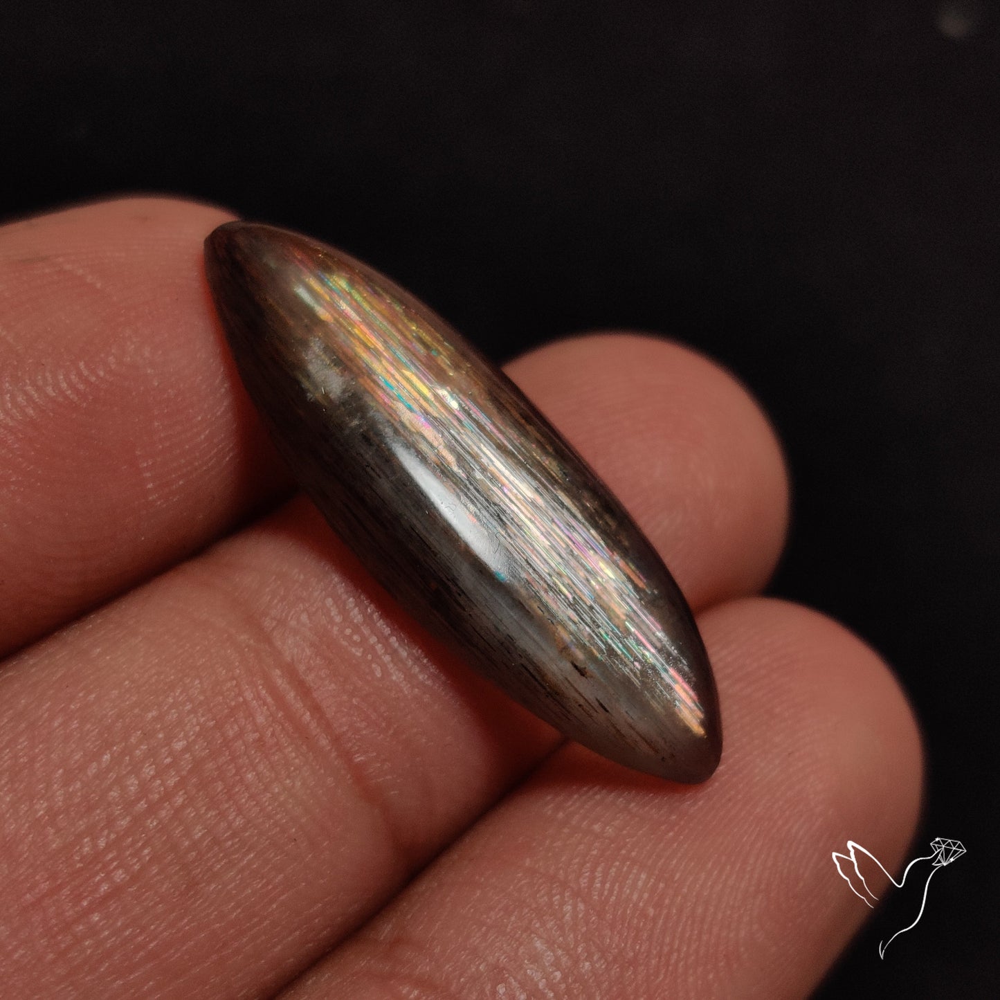Rainbow Meteor Shower Sunstone Cabochon