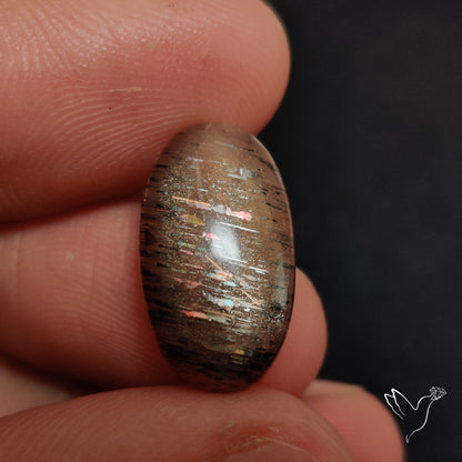 Rainbow Meteor Shower Sunstone Cabochon