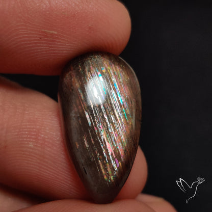 Rainbow Meteor Shower Sunstone Cabochon