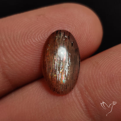 Rainbow Meteor Shower Sunstone Cabochon