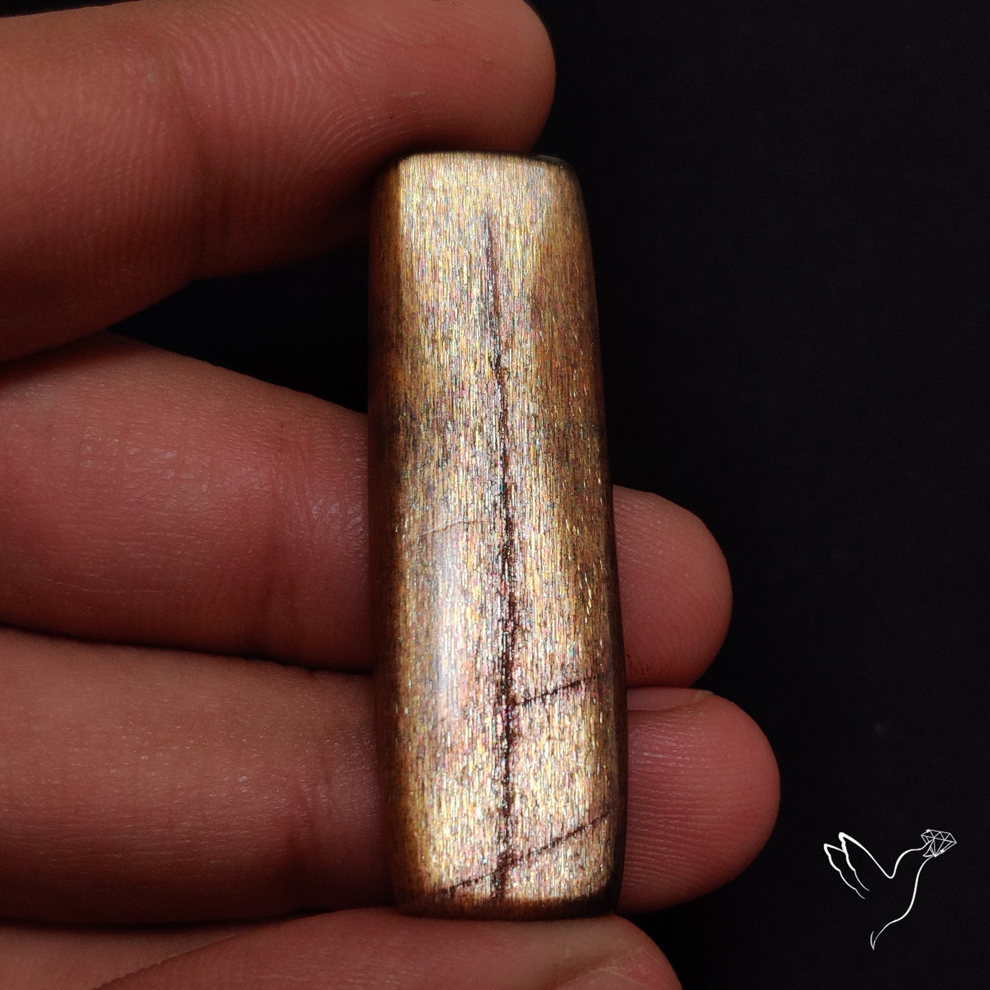 Rainbow Meteor Shower Sunstone Cabochon