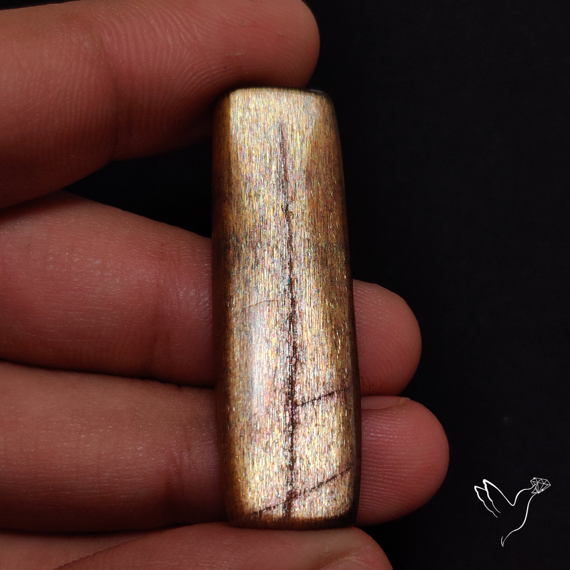 Rainbow Meteor Shower Sunstone Cabochon