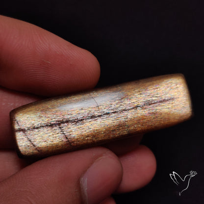 Rainbow Meteor Shower Sunstone Cabochon